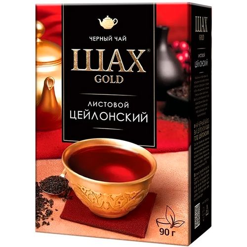 Листовой чай черный Шах Gold Ceylon, 90 гр, купить недорого