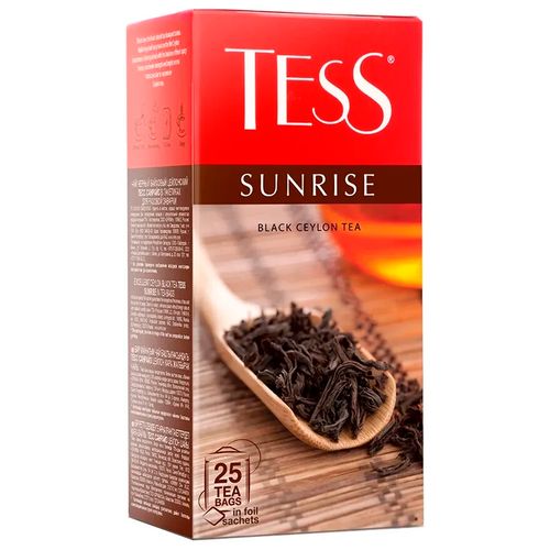 Чай черный в пакетиках Tess Sunrise, 25 шт, купить недорого