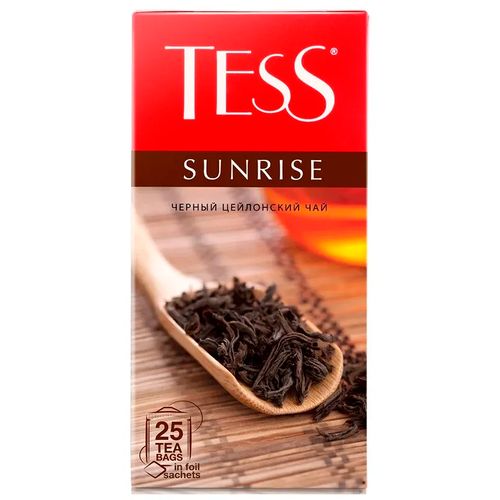 Чай черный в пакетиках Tess Sunrise, 25 шт