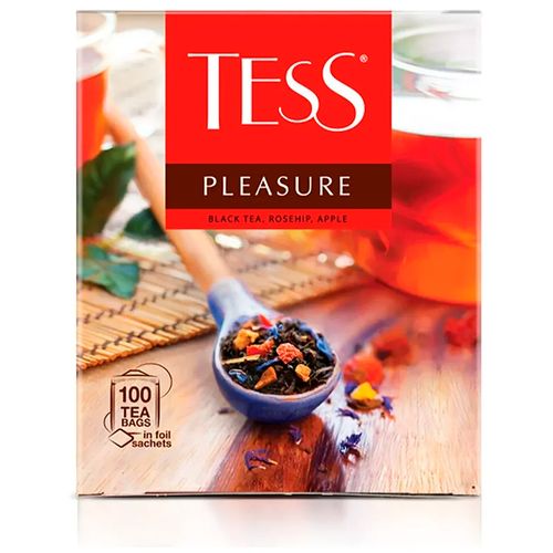 Чай черный в пакетиках Tess Pleasure, 100 шт