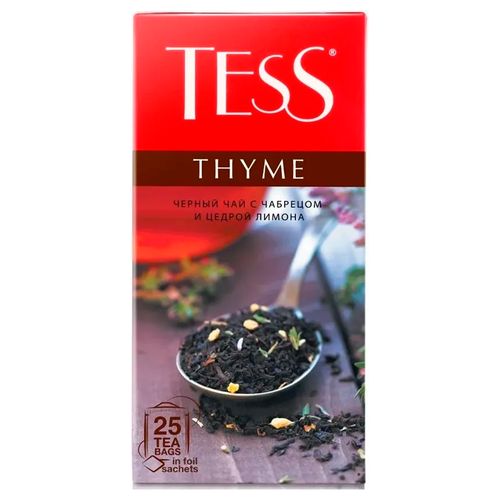 Чай черный в пакетиках Tess Thyme, 25 шт, купить недорого