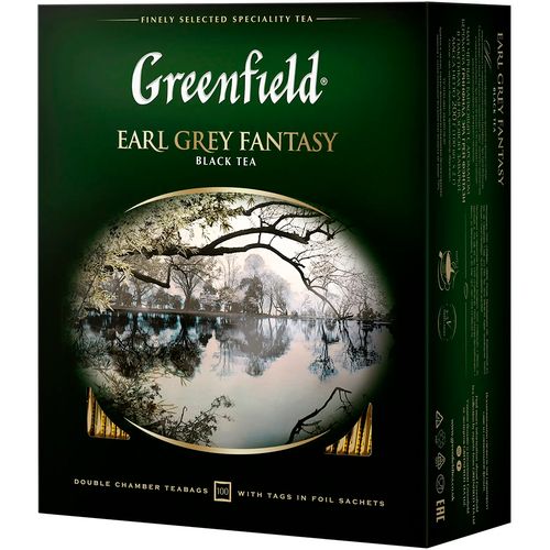 Чай черный в пакетиках Greenfield Earl Grey Fantasy, 100 шт, купить недорого