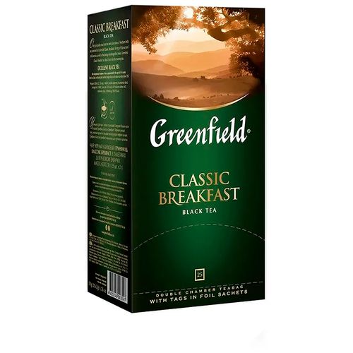 Чай черный в пакетиках Greenfield Classic Breakfast, 25 шт, в Узбекистане