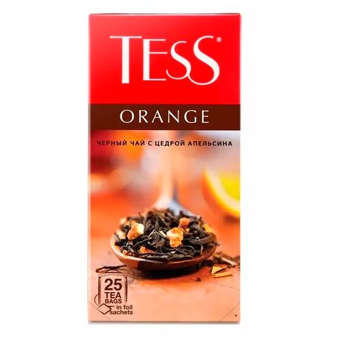 Чай черный в пакетиках Tess Orange, 25 шт