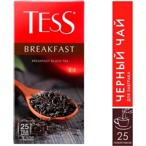 Чай черный в пакетиках Tess Breakfast, 25 шт