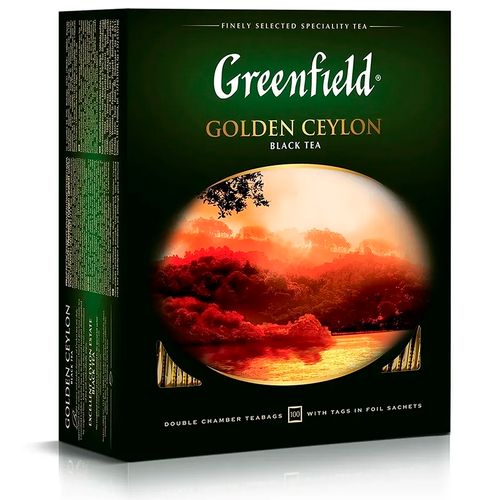 Чай черный в пакетиках Greenfield Golden Ceylon, 100 шт, в Узбекистане