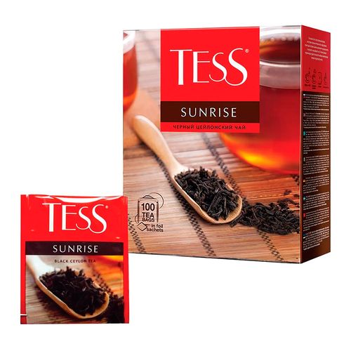 Чай черный в пакетиках Tess Sunrise, 100 шт