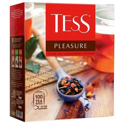 Чай черный в пакетиках Tess Pleasure, 100 шт, купить недорого