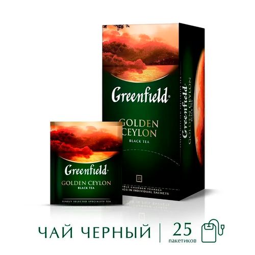 Чай черный в пакетиках Greenfield Golden Ceylon, 25 шт