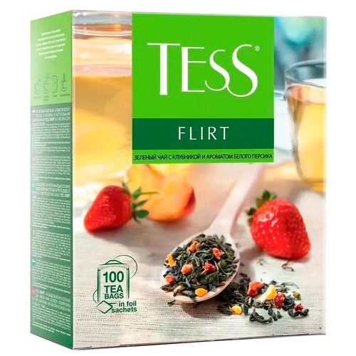 Чай зеленый в пакетиках Tess Flirt, 100 шт, в Узбекистане