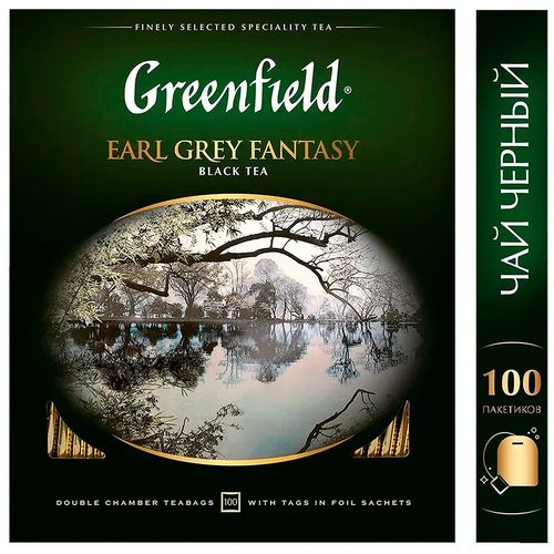 Чай черный в пакетиках Greenfield Earl Grey Fantasy, 100 шт