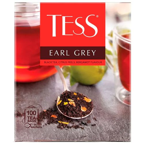 Чай черный в пакетиках Tess Earl Grey, 100 шт