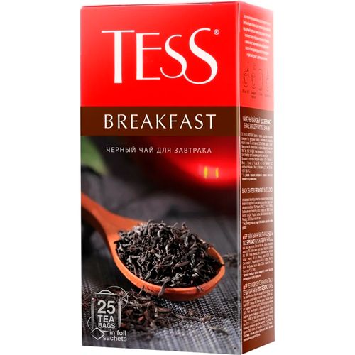 Чай черный в пакетиках Tess Breakfast, 25 шт, в Узбекистане