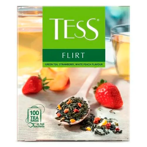 Чай зеленый в пакетиках Tess Flirt, 100 шт, купить недорого