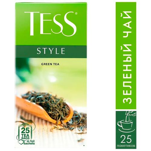 Чай зеленый в пакетиках Tess Style, 25 шт