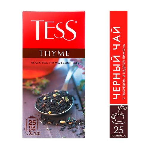 Чай черный в пакетиках Tess Thyme, 25 шт