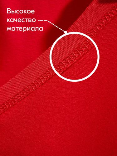 Футболка мужская DNZ TEKS DZ-076-KRMZ прямой крой, Красный, в Узбекистане