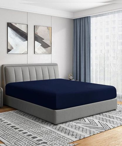 Linens 11395 rezinkali choyshab, 90x200x25 sm, ko‘k, в Узбекистане