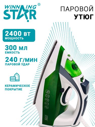 Паровой утюг Winning Star ST-5015, Зеленый