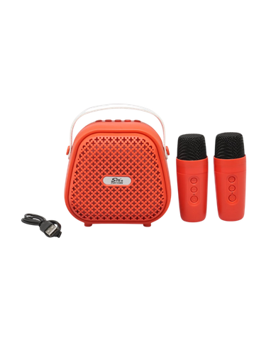 Sing-e Bluetooth ZQS1338W mikrofonli portativ akustika, och qizil