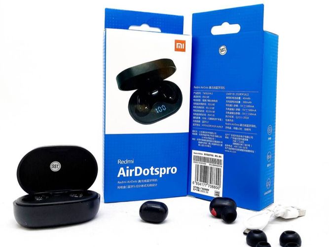 Беспроводные наушники TWS AirDots Pro Mi EJ04LS SST, Черный, в Узбекистане