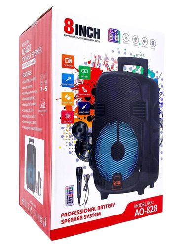 AO 828 portativ kolonka, Qora, купить недорого
