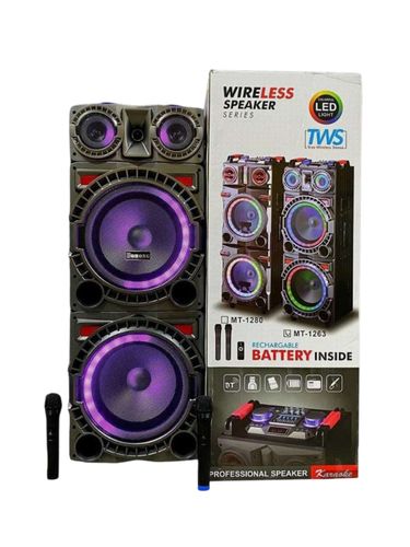 Mikrofonli portativ akustika Subwoofer BQHONG MT12631, Qora, в Узбекистане