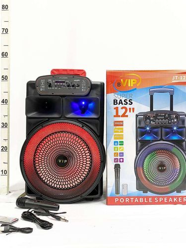 Портативная акустика с микрофоном Subwoofer JT1268A, Черный