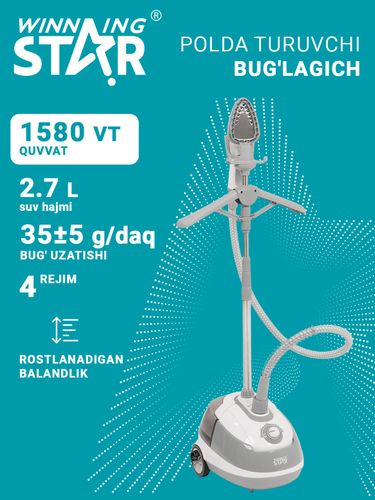 Отпариватель с вешалкой Winning Star ST-6106, Белый, купить недорого