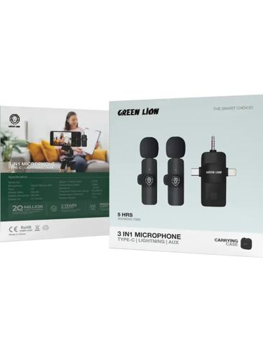 Микрофон Green Case 3in1, Черный, купить недорого