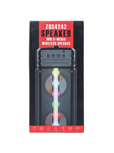 Портативная Bluetooth-колонка BT Speaker ZQS-4242, Черный, в Узбекистане