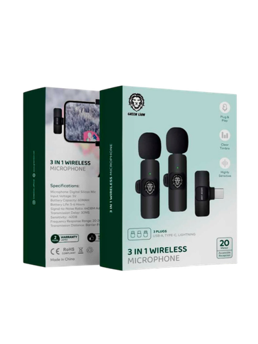 Микрофон Green Lion 3in1, Черный