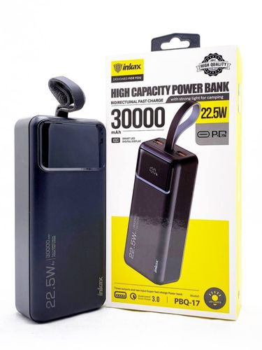 Внешний аккумулятор Inkax PBQ17 30000mAh, Черный