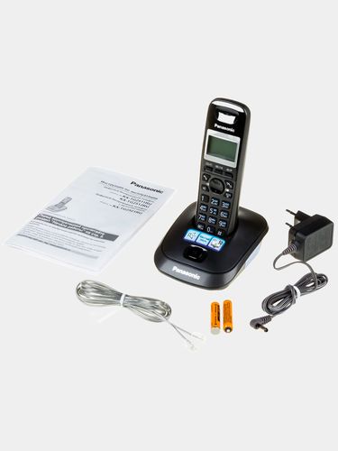 Радиотелефон Panasonic KX-TG2511UAT, спикерфон, журнал вызовов, Эко-режим, Черный, фото