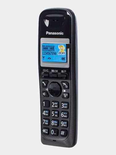 Радиотелефон Panasonic KX-TG2511UAT, спикерфон, журнал вызовов, Эко-режим, Черный, в Узбекистане