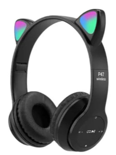 Simsiz quloqchin Cat Ear P47 M, qora