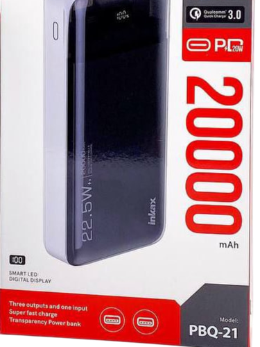 Внешний аккумулятор Inkax PBQ21 20000mAh, Черный, купить недорого