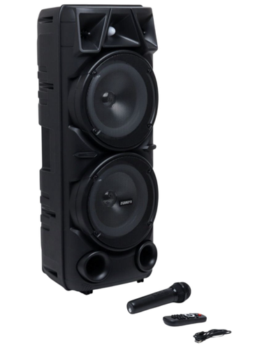 Kolonka Subwoofer ZQS-8210, mikrofon bilan, qora