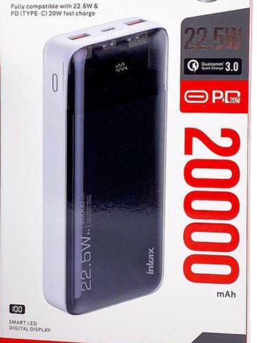 Внешний аккумулятор Inkax PBQ21 20000mAh, Черный