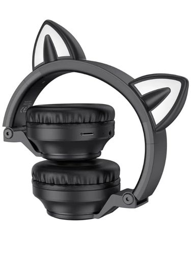 Беспроводные наушники Borofone BO18 Cat Ear, Черный, в Узбекистане