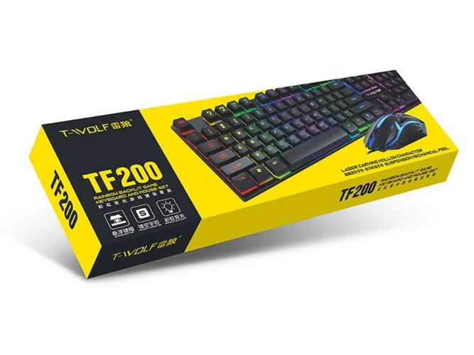 Klaviatura va sichqoncha T-Wolf TF200 USB, qora, фото