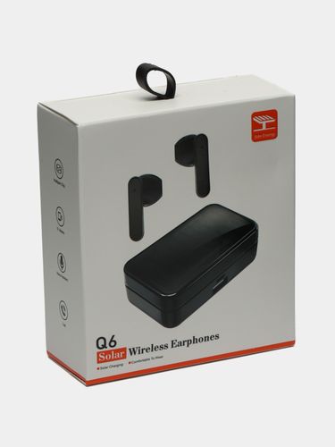 Беспроводные наушники Earbuds Solar Q6, Черный