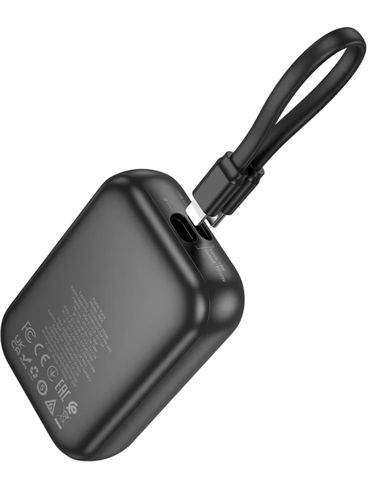 Borofone BJ68 portativ batareyasi, 10000 mA/soat, qora, купить недорого