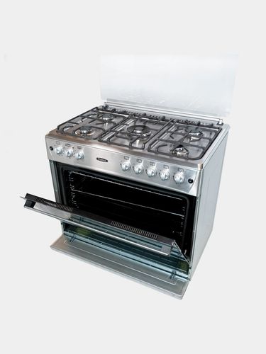 Газовая плита Бирюса U90GG90SS, 90 см, Стальной, в Узбекистане