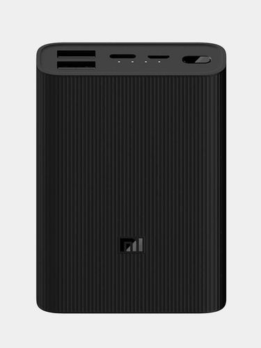Портативный аккумулятор Xiaomi Power Bank 3 Ultra Compact PB1022ZM, 10000 мАч, Черный