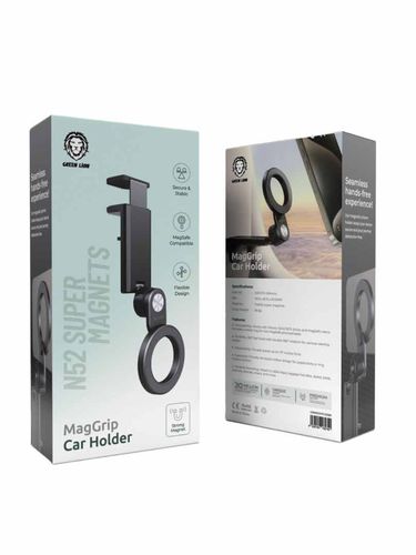 Avtomobil uchun telefon ushlagichi Green Lion MagGrip, Qora