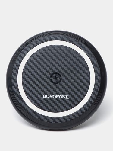 Автомобильный магнитный держатель Borofone BH45 Mobile с беспроводной зарядкой 15W, Черный, в Узбекистане