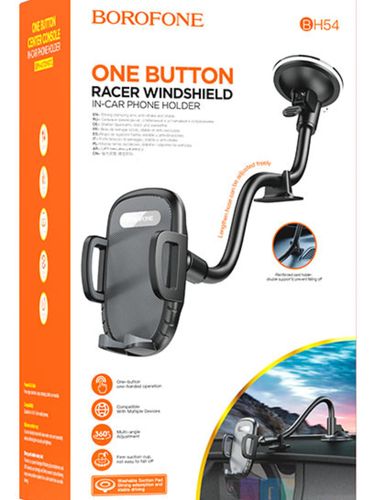 Avtomobil uchun telefon ushlagichi Borofone BH54 Racer, Qora