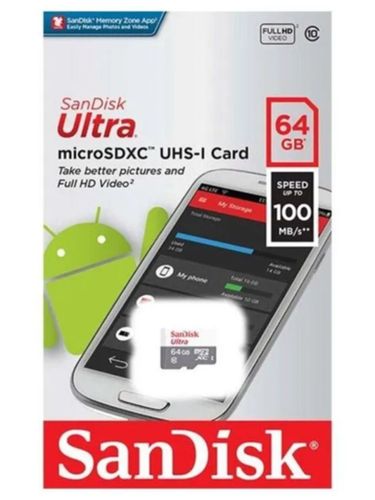 Xotira kartasi Sandisk SDHC Micro Ultra, 64 GB, купить недорого