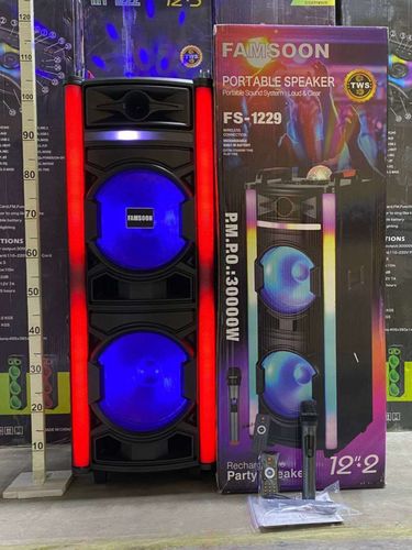Портативная колонка с микрофоном Famsoon Subwoofer FS-1229, Черный, купить недорого